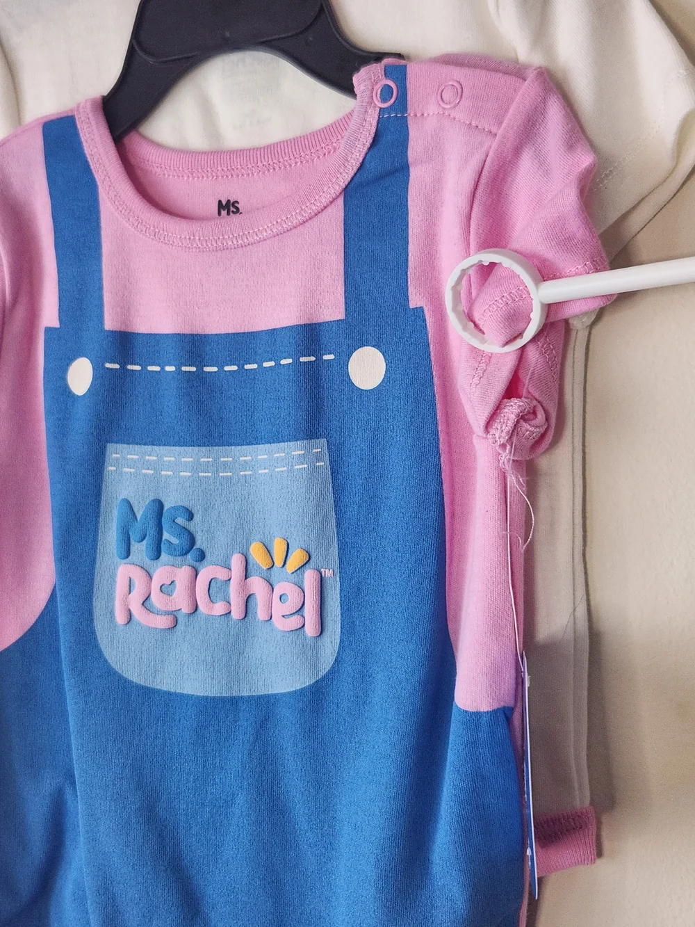 Ms. Rachel Pink Blue And White Onesie Set Of 2